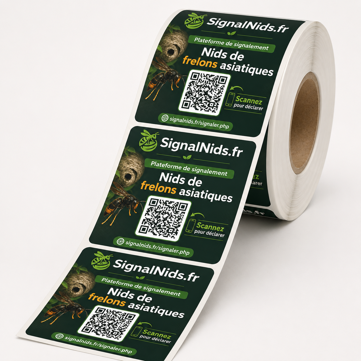 Lot de 25 autocollants QR SignalNids