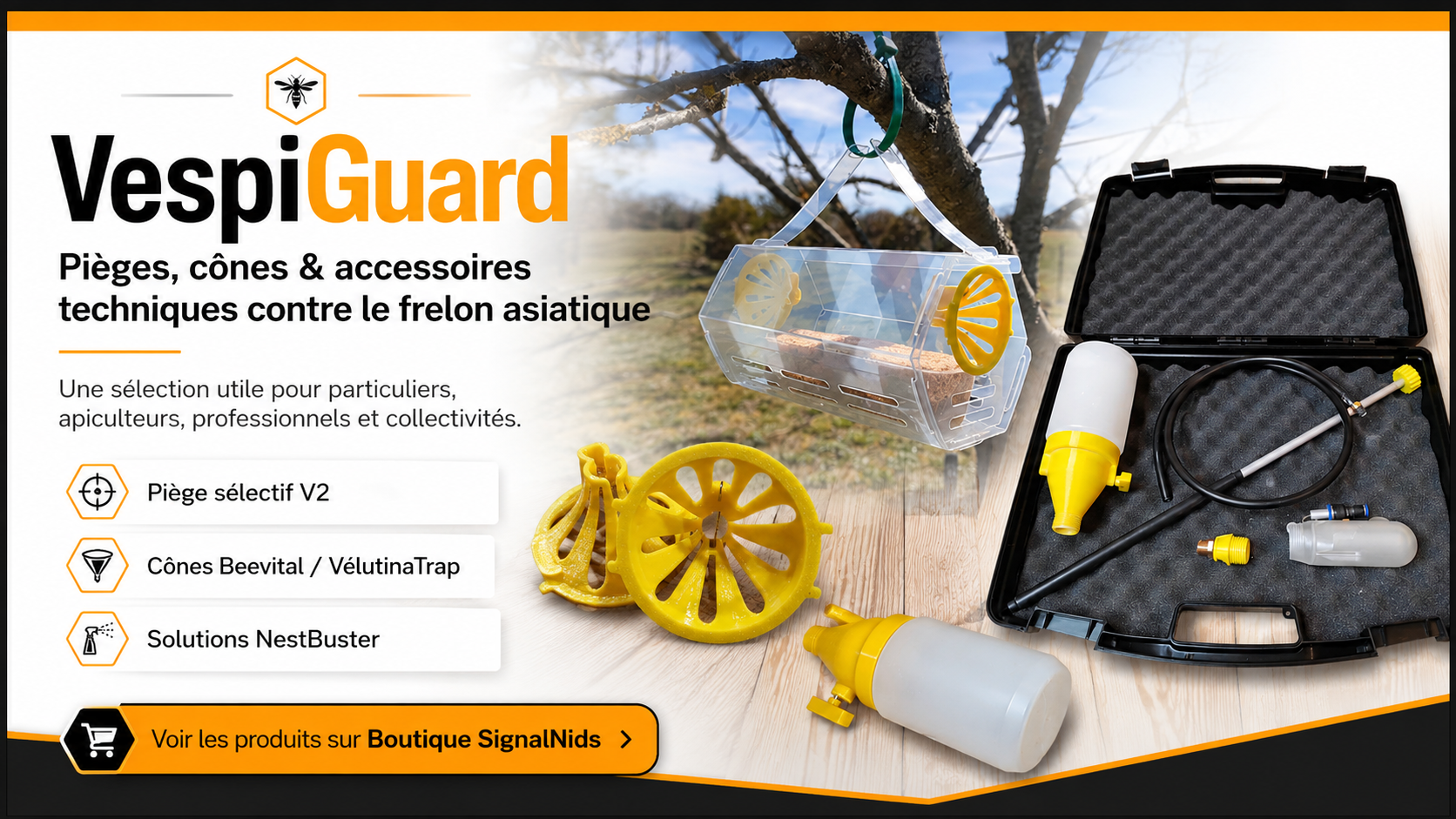 Sélection VespiGuard contre le frelon asiatique sur Boutique SignalNids